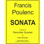 Poulenc: Sonata arranged for Recorder Quartet