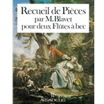 Blavet Recueil de pieces, Vol. 2. Petits Airs, Brunettes, Menuets, &amp;c. avec des Doubles et Variations.