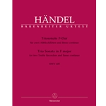 Handel : Trio Sonata in F major HWV 405 - for two treble recorders and basso continuo