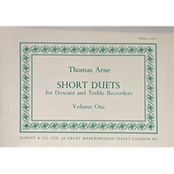 Arne Short Duets, Vol. 1 (Sc)