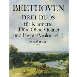 Beethoven 3 Duos for Clarinet (or flute or violin) and Bassoon (WoO27)