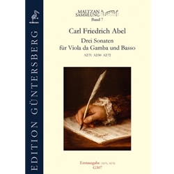 Abel, CF: Three Sonatas for Viola da Gamba and Basso (Maltzan collection vol. 7)