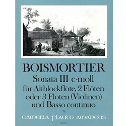 Boismortier, Joseph Bodin de Sonata III op. 34 in e minor