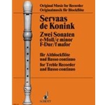 Konink, de 2 Sonatas: c minor &amp; F Major  (Sc+P)