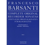 Barsanti, Complete Original Recorder Sonatas