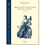Various: Allegretto per doe Viola di Gamba/Scherzando und Rondo, first edition.
