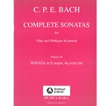 C.P.E. Bach  Title : Complete Sonatas for Flute and Obbligato Keyboard vol.3 Sonata in E major, Wq 84/H.506
