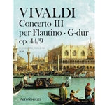 Vivaldi : Concerto III per Flautino G-dur op. 44/9 klavierauszug (piano score)