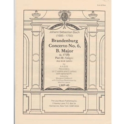 Bach, JS Brandenburg Concerto #6, B-flat, part 2 (Sc)