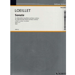 Loeillet, John Sonata, Op. 3/4 in a minor (Sc+P)