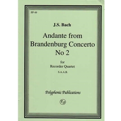 Bach, JS Andante from Brandenburg Concerto No. 2 (Sc+P)