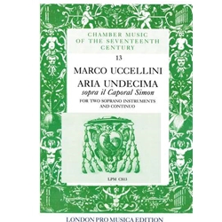 Uccellini, Marco: Aria Undecima sopra il Caporal Simon