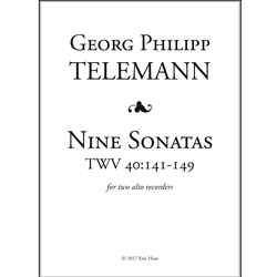 Telemann, GP: Nine Sonatas (TWV 40:141-149)
