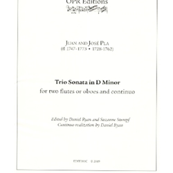 Pla, Jose and Juan: Trio Sonata in D Minor